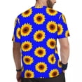 thumbnail image 3 of T Shirt For Men Sunflower Blooming Gym T-Shirt Summer Hippie Vibes Peace Flower Vintage Harajuku Tsh, 3 of 7