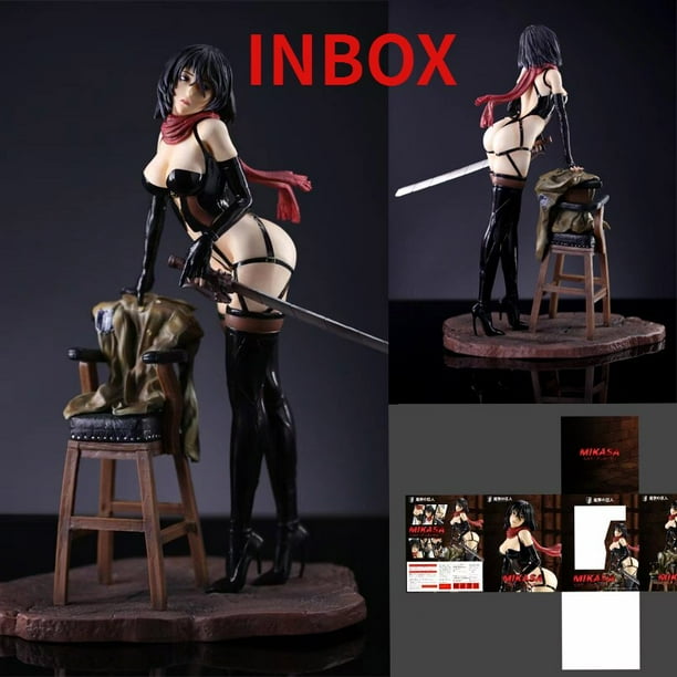 Figura de Anime de ataque a los Titanes de 30CM, Mikasa Ackerman de PVC, figura de acción, chica Sexy, modelo de colección, juguetes para regalos Gong Bohan LED