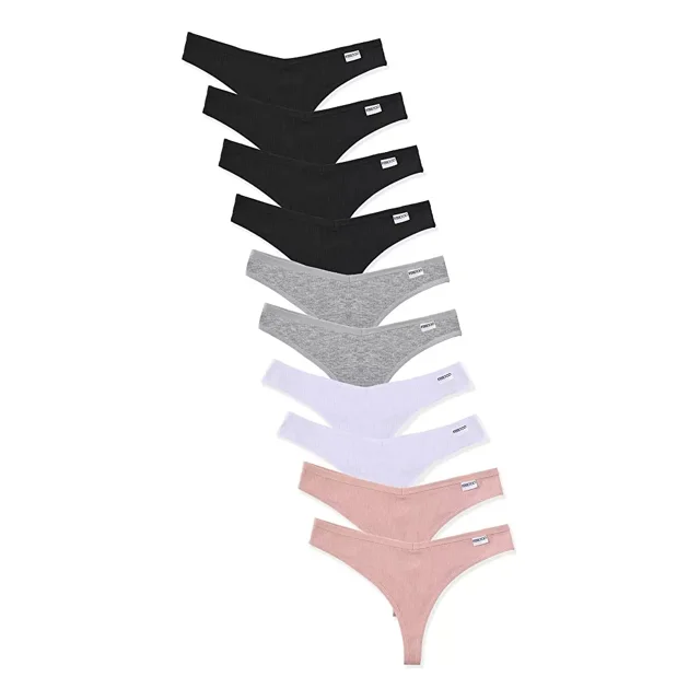 Tangas Finetoo De Algodón Para Mujer, Paquete De 10 Piezas