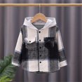 thumbnail image 2 of EnJoCho Fall Jackets for Toddler Girls 3t 4t Kids Baby Boys Girls Flannel Shirt Jacket Plaid Patchwork Long Sleeve Lapel Button Down Fall Shirt Hooded Coat Outwear Kids Trendy Winter Clothes Clearance, 2 of 5