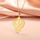 thumbnail image 4 of Classic Sikhism Symbol Necklace for Women Men Stainless Steel Sikh Khanda Necklaces Religious Protection Amulet Jewelry, 4 of 5