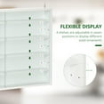 thumbnail image 4 of 5-Tier Wall-Mounted Display Cabinet with Glass Doors and Adjustable Shelves for Collectibles, 4 of 5