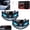 G2-CYANBLUE, variant on Solar Devil Eye LED Car Warning Light Wireless Windshield Rear Window Decor | Wireless Solar Light Decor to Rear Windows on Cars (ORANGE, 2PCS)
