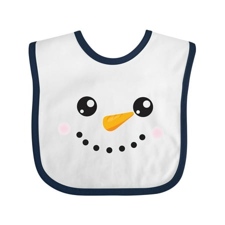 

Inktastic Christmas Snowman White Snowman Carrot Nose Gift Baby Boy or Baby Girl Bib