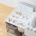 thumbnail image 4 of Makeup Organizer with 2 Drawers, Desk Organizer, 4 Compartments, Cosmetics Storage Box for nail polish,Lipstick, Brushes, Jewelry, Skincare, Bathroom, 4 of 4