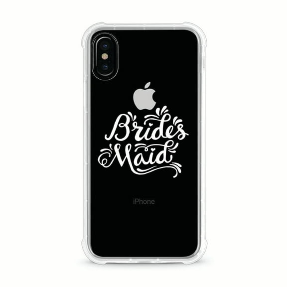OTM Essentials iPhone X Clear Rugged Edge Phone Case, Brides Maid