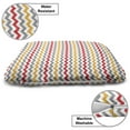 thumbnail image 3 of Chevron Pet Bed, Retro Chevron Pattern Abstract Waves Happiness Contrasting Colors Creativity, Resistant Pad for Dogs and Cats Cushion with Removable Cover, 24" x 39", Grey Marigold Red, by Ambesonne, 3 of 4