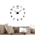 thumbnail image 3 of Gustave Frameless DIY Modern Large Wall Clock Sticker Mirror Surface Silent Home Decoration for Living Room Bedroom Office "Black", 3 of 6