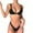 Black, variant on Viikei Bikini Set Swimwear for Women Plus Size Summer 2 Piece Solid Color High Cut Backless Bikini Set Beachwear Swimsuit