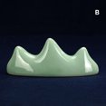 thumbnail image 3 of CAROOTU Celadon Pen Holder Multifunctional Mountain Shape Ink Brush Rest Retro Desktop Ornament for Home, 3 of 7