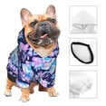 thumbnail image 3 of Cauagu crystal Skull flower leaf Pattern Winter Pet Hoodie Sweatshirts- Dog Hoodie Sweater with Leash Hole - Cute Dog Hoodie - Pet Clothes Puppy Cat Custume -Small, 3 of 8