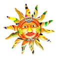 thumbnail image 4 of Decoración artística de pared de sol de Metal, escultura artística de pared de 12,5 ", escultura colorida de cara de sol para patio interior y, 4 of 9