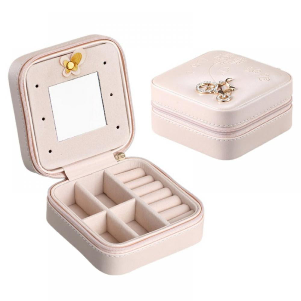 Baby Blue or Pink Details about   Sure Cure Zippered Travel Mini Jewelry Box Organizer NEW 