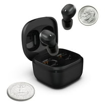 Coby Mini True Wireless Earbuds | Compact Lightweight in-Ear Headphones w/Case | World's Smallest Wireless Ear Buds w/Built-in Mic | Wireless Headphones, Bluetooth Headphones w/ 12-HR Play (Black)