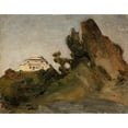 thumbnail image 2 of Jan Ciągliński 24x20 Gold Ornate Framed and Double Matted Museum Art Print Titled - Abu Road, Maharajah's House at Dusk. from the Journey to India (1907), 2 of 4