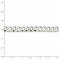 thumbnail image 4 of White Sterling Silver chain Curb Flat 24 in 8 mm 8mm Close Link, 4 of 5