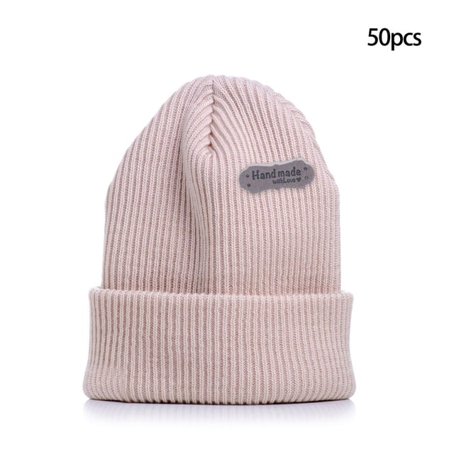 50 etiquetas hechas a mano, marca decorativa con agujeros, etiquetas de adorno para manualidades DIY para coser ropa, bufandas, guantes, monedero Gris perfecl Etiquetas hechas a mano