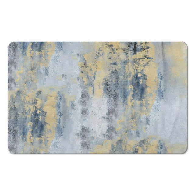 Stain Resistant and Non-Slip 20x32 inch Quinn Area Rug Runner: Modern Abstract Beige Design, Machine Washable, Low Pile Rug - Ideal for Bedroom, Bathroom, Kitchen, Entryway, Office