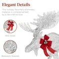 thumbnail image 6 of Best Choice Products 5ft 2-Piece Moose Family Lighted Christmas Yard Decor Set w/ 370 LED Lights, Zip Ties - Silver, 6 of 7