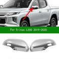 thumbnail image 5 of Car Chrome Rear Rearview Side Glass Mirror Cover Trim Side Mirror Caps for Triton L200 2019-2021, 5 of 5