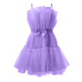 thumbnail image 4 of AOMPMSDX Tube Top Style Mesh Temperament Bowknot Tutu Dress For Women M, 4 of 5