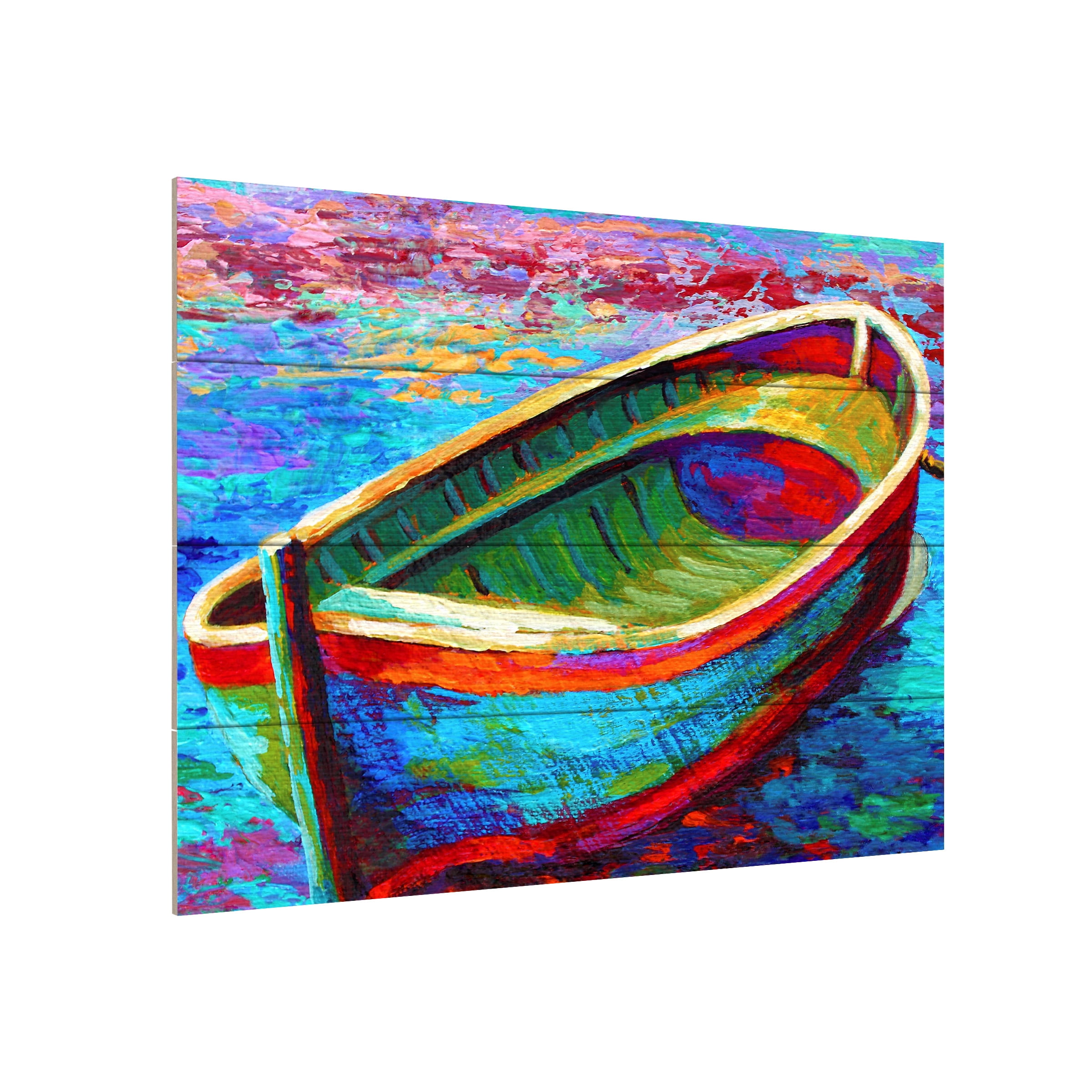 Marion Rose 'Boat 9' Wood Slat Art