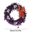 thumbnail image 3 of BUTASY Halloween Wreath for Front Door, Black Artificial Flower Wreath for Halloween Indoor Decorations Centerpiece Party Holiday Wall Home Decor, 3 of 6