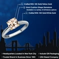 thumbnail image 2 of Gem Stone King 10K Two Tone Gold Peach Morganite Solitaire Engagement Ring for Women | 0.82 Cttw | Cushion 6MM | Gemstone October Birthstone | Size 6, 2 of 6