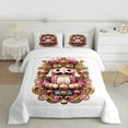 thumbnail image 2 of Feelyou Kids Christmas Nutcracker Full Size Comforter Sets, Kawaii Pink Cartoon Bedding Comforter Set, Merry Christmas Reversible Bedding Sets, Luxury Bedroom Decor, 3-Piece, 2 of 8
