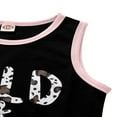 thumbnail image 3 of CNKOO Ensemble de Survêtement pour Enfants Filles Lettres Débardeur Col Rond Shorts Imprimés, 3 of 5