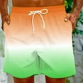 thumbnail image 4 of IYTR Mens Swim Shorts Elastic Waist Drawstring Summer Gradient Color Casual Shorts Beach Shorts with Pockets Lightweight Shorts Multicolor_A L, 4 of 7