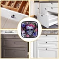 thumbnail image 6 of 4 Pcs Cabinet Handle Drawer Pulls Couple Skulls Knobs with Screws Square Furniture Office Cabinet Knob Decoration, 6 of 7