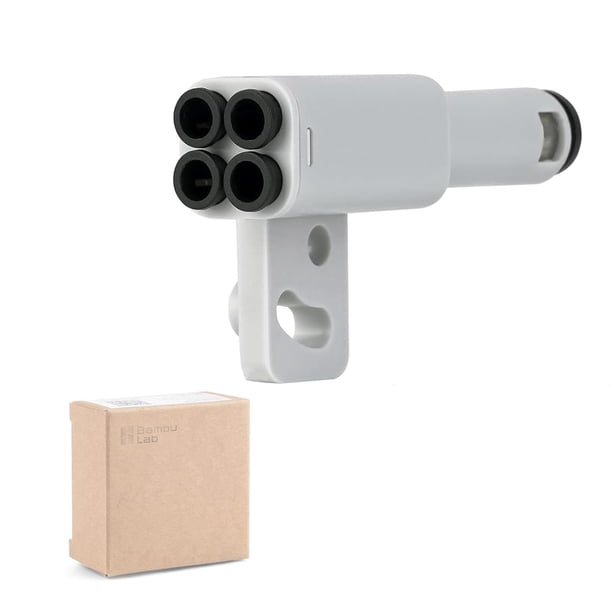 Adaptador de PTFE 4 en 1, puerto de expansión de tubo Bowden de filamento para impresoras 3D Sahvaim y accesorios BambuLabs