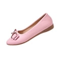 thumbnail image 2 of Women's Flats Shoes Ballet Flats Dress Shoes Comfortable PU Leather Slip on Shoes for Women Pink 9, 2 of 7