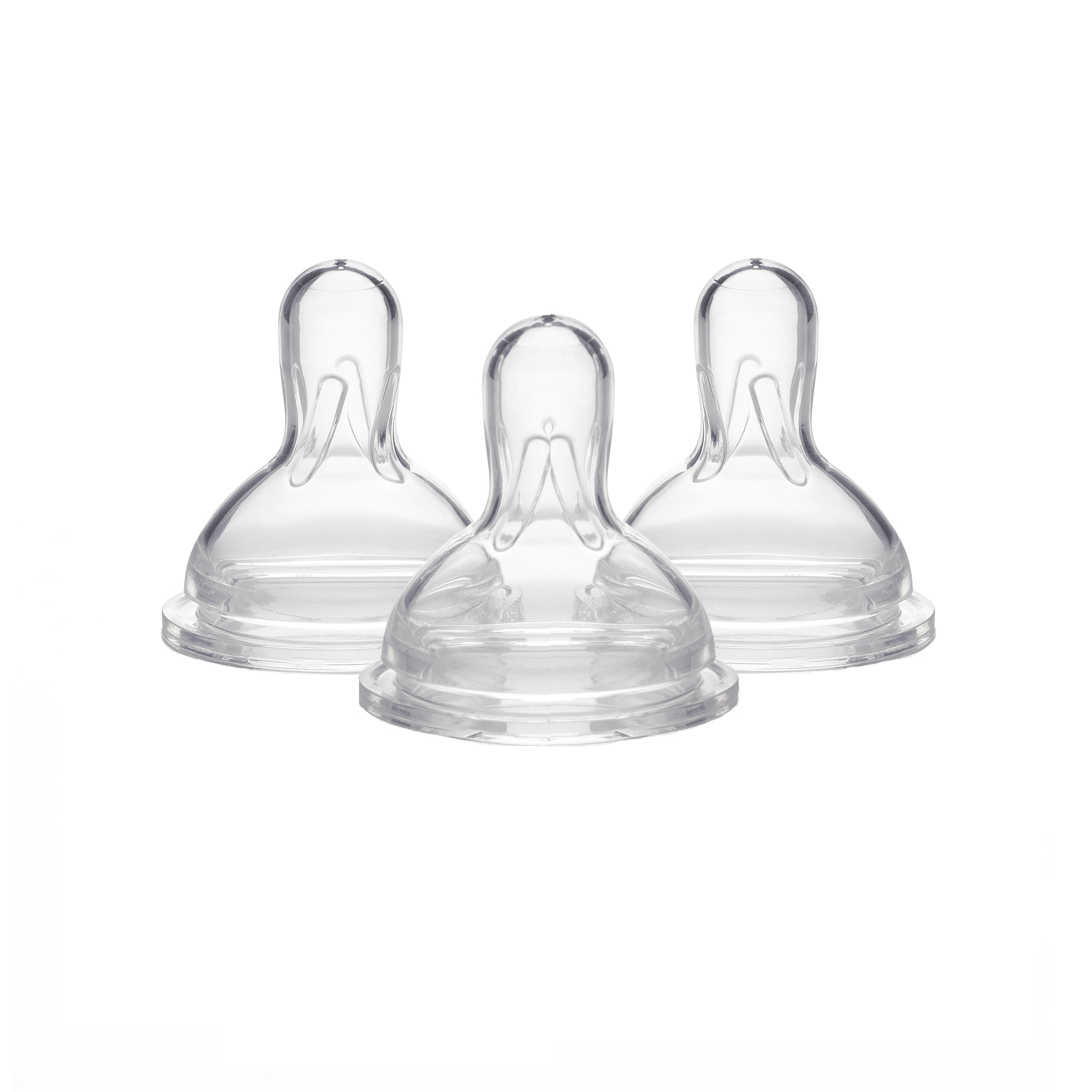 Medela Breastmilk Bottle Spare Parts with Three Medium-Flow Wide Base  Nipples