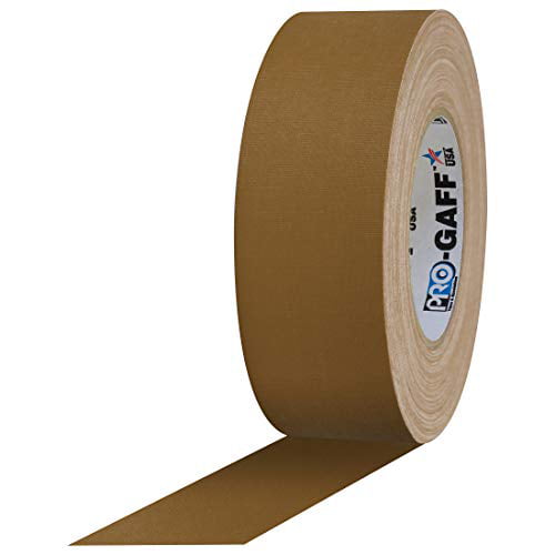 Waterproof Tan Brown Gaffer Tape; 2inx55yd Heavy Duty Pro Grade Gaffer/'s Non-Reflective Multipurpose Tape; Stronger than Duct Tape