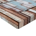 thumbnail image 2 of Ambesonne Rustic Fitted Sheet, Rusty Screw Wooden Style, Twin Size, Brown White and Blue, 2 of 3
