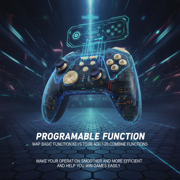 Switch Pro Controller for Switch/Lite/OLED,Wireless Controllers for Android/Switch/ PC with RGB Lighting,BT 5.3,Black