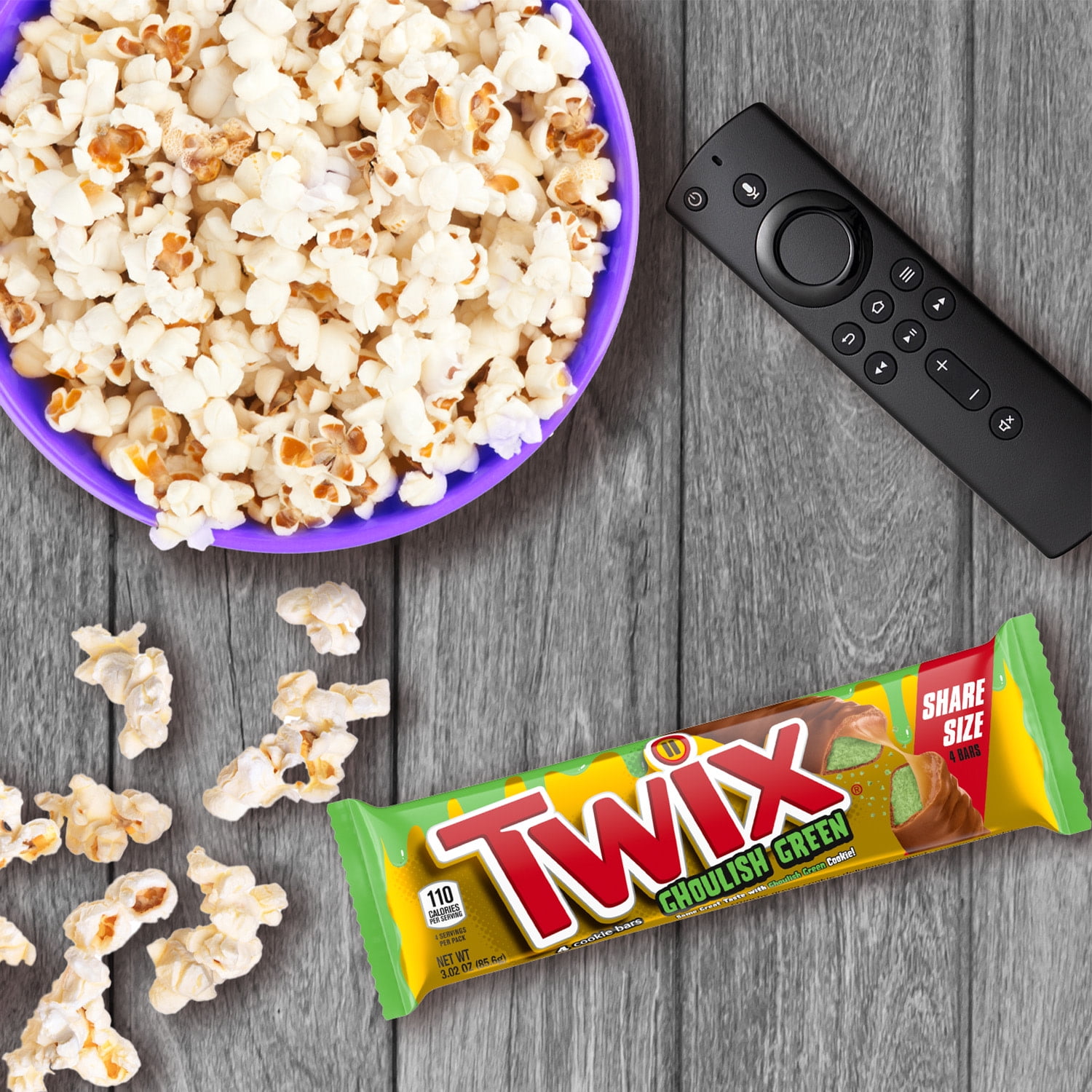 Twix Caramel Ghoulish Green Halloween Candy Bars, Share Size - 3.02 oz