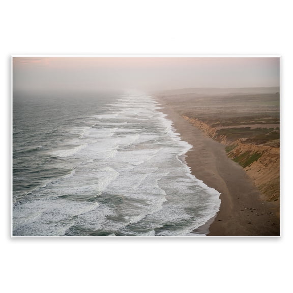 Stupell Industries Point Reyes Receding Shoreline Nautical & Beach Photography Unframed Art Print Wall Art, 15 x 10