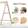 thumbnail image 5 of Zimtown Porch Swing Frame Swing Stand A-Frame 600lbs Wooden, Orignal, 4FT, 5 of 10