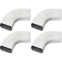 AMERIMAX HOME PRODUCTS 33065 2x3 Galvanized B Elbow, White Pack of 4