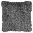 thumbnail image 1 of HomeRoots 386421 Coussin Carré en Charbon Shag, 1 of 1