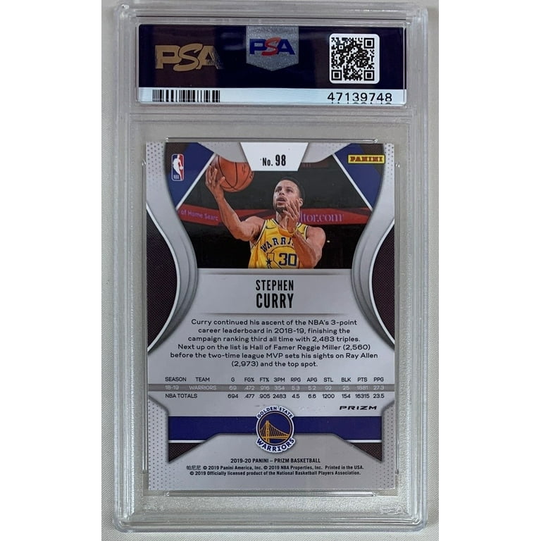 Stephen Curry 2019 Panini Silver Prizm Basketball Card #98