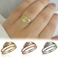 thumbnail image 2 of Up to 50% for Women Elegant Woman Simple Pure Gold Carved Rose Flower Ring Anniversary Gift size7, 2 of 4