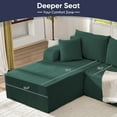 thumbnail image 5 of ZAFLY 107" Cloud Sectional Couch with Chaise, Oversized L Shaped Deep Seat Couches and Sofas for Living Room - Green, 5 of 8