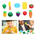 thumbnail image 2 of 1 juego de 10 piezas de mini juego de comida para cortar frutas y verduras, juego de simulación de comida, juguetes de cocina, divertido juego de cortar frutas y verduras., 2 of 7