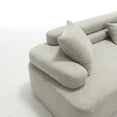 thumbnail image 3 of 139'' Sectional Sofa Couch, Modern Minimalist Curved Sofa with 4 Pillows, 4 Seat Comfy Cloud Couch for Living Room, Apartment, Hotel, No Assembly Required, 3 of 8