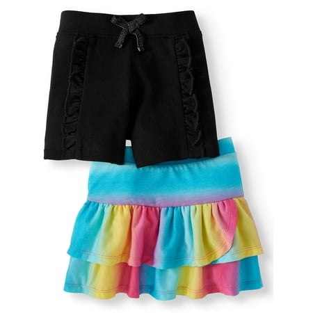 Skort and Ruffle Short, 2-Pack (Little Girls & Big Girls)