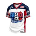 thumbnail image 2 of 2026 New USA Soccer Jersey Casual Athletic Top for Men, United States Jersey Soccer, Retro Streetwear Football Shirt Short Sleeve V Neck Streetwear Fan Wear for Adult(White, 2XL), 2 of 4
